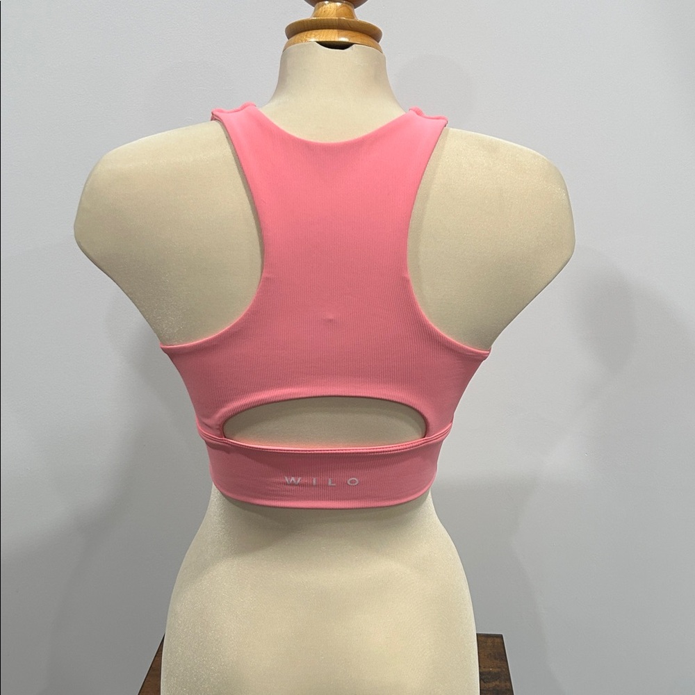 Wilo Pink Ribbed Sports bra - Picture 3 of 8